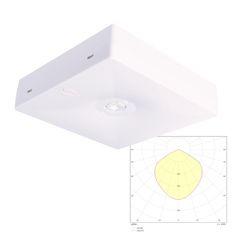 Светильник аварийный потолочный накладной квадратный Starlet Quad LED SO