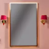 Зеркало Armadi Art Monaco с подсветкой 70х110 см глянец бордо + золото 566-RG