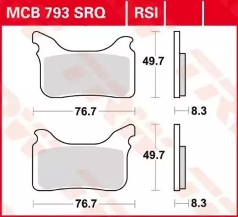 Колодки тормозные дисковые MCB793SRQ