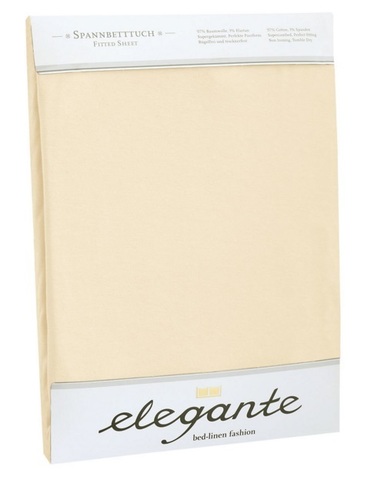 Простыня сатиновая 240x260 Elegante 6800 бежевая