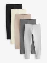 Легинсы для девочки Next T33-661, 5 шт., Черный, Бежевый, Серый