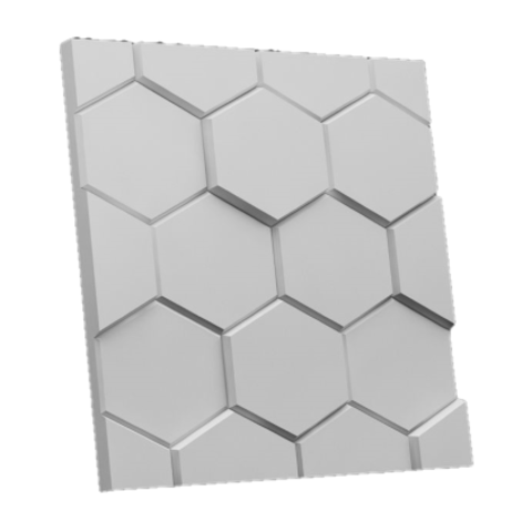 Гипсовая 3Д панель Шестигранник