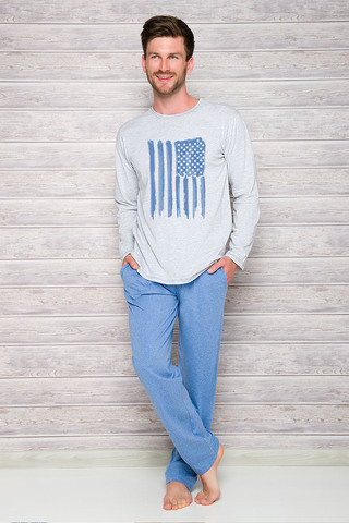 Мужская пижама 7W Karol 1006-1007 Light Blue Taro