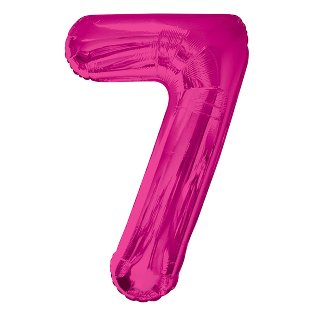 Цифра 7. Цифра семь розовая. Цифра 7 шарик. Необычная цифра 7.