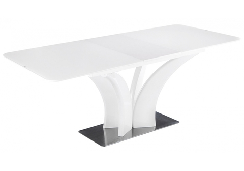 Стеклянный стол кухонный, обеденный, для гостиной Horns 120 super white 80*80*76 Super white