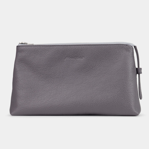 Косметичка Comete из кожи теленка, фиолетового цвета