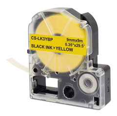 Картридж ленточный Cactus CS-LK3YBP черный для Epson LW300, LW400, LW700, LW600P, LW1000P, K400, Z700, Z900