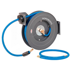 NORDBERG (HR1215RPVC) Шланг воздушный на стальной катушке, гибридный PVC 12х18 мм, 15 м