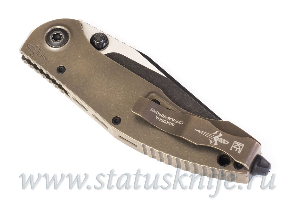 Нож CKF Sokosha Duotone  (A.Marfione, А.Малышев, М390, титан, карбон, циркути, цирконий)