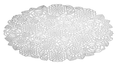 Салфетка подстановочная 38см Decor de table Rose серебристая