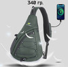 Картинка рюкзак однолямочный Nevo Rhino 9070 Dark Gray - 5