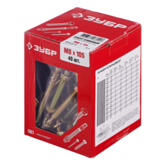 ЗУБР М8 х 105 мм, 40 шт, клиновой анкер (302032-08-105)