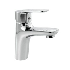 Смеситель СЛАВЕН СЛ-ОД-Г10 серия Коттедж для умывальника, однорычажный, картридж 40мм, цанга/гайка, гибкая подводка 50мм, короткий излив