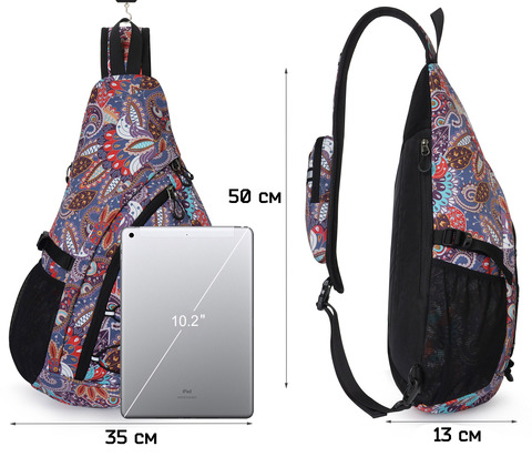 Картинка рюкзак однолямочный Nevo Rhino 9070 Ethnic style - 6