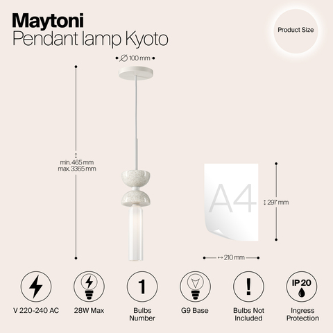 Подвесной светильник Maytoni Kyoto MOD178PL-01W