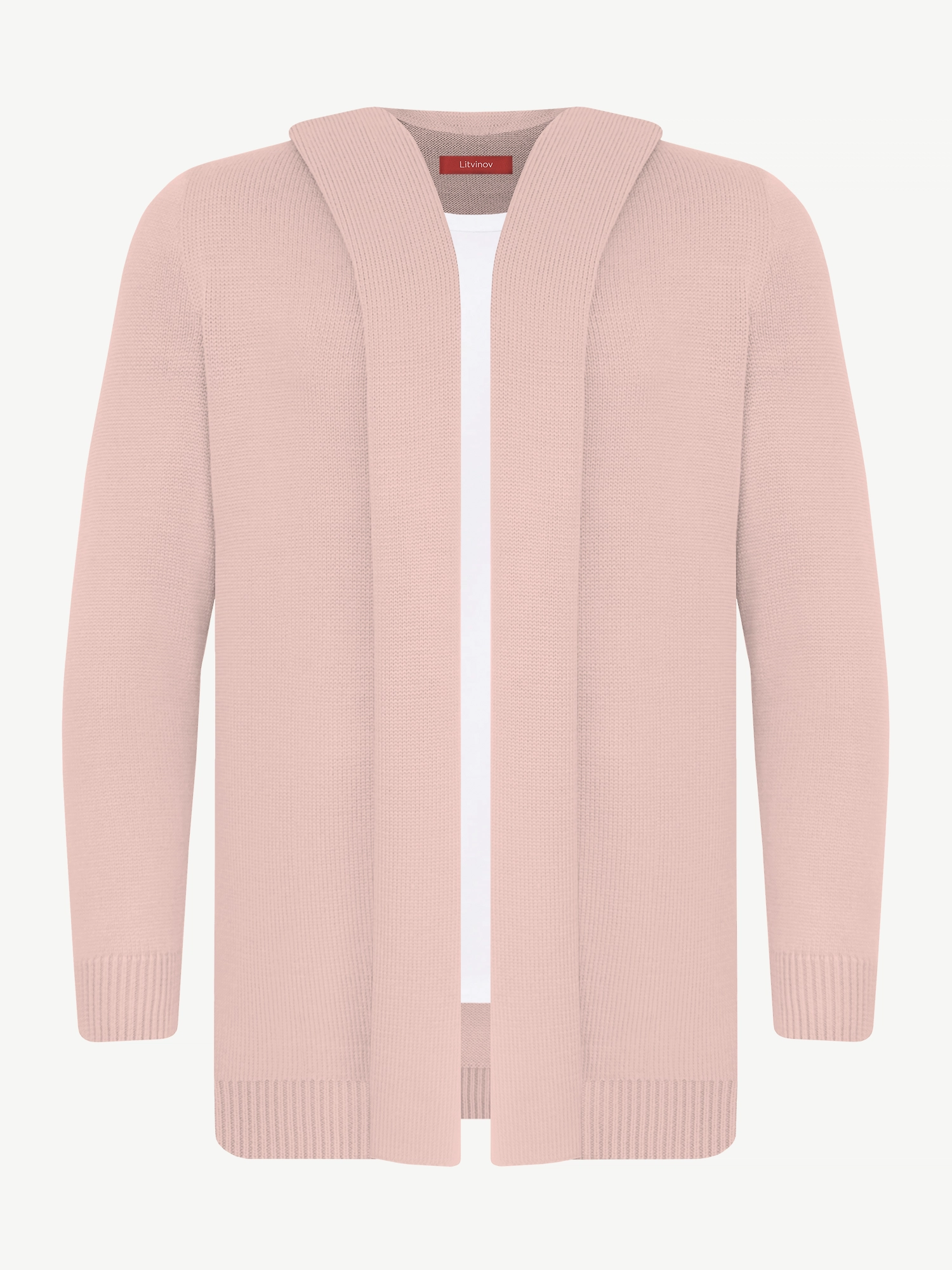 Кардиган с капюшоном из мягкой шерсти