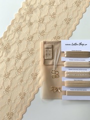 Набор кружевной бежевый/золото