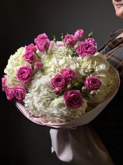 Дуо букет « Роза и гортензия»
