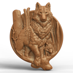 Силиконовый молд Собака (медальон) № 0464