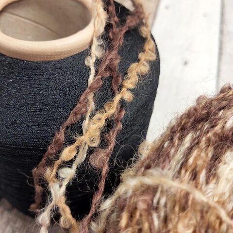 Кидмохер-букле PURA LANA ITALIA / AMELIA 180 секционный бежево-коричневый