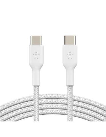 Кабель Belkin Cable 60W USB-C To USB-C плетеный 2.0 2шт, 1м, белый