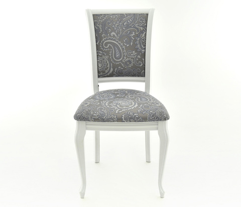 Стул Аврора Кабриоль, Белый с патиной серебро