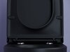 Ceramica Nova Metropol CN4001MB Напольный пристенный унитаз с бачком с ультра тонким сидением и крышкой с функцией плавного закрытия, цвет: чёрный матовый