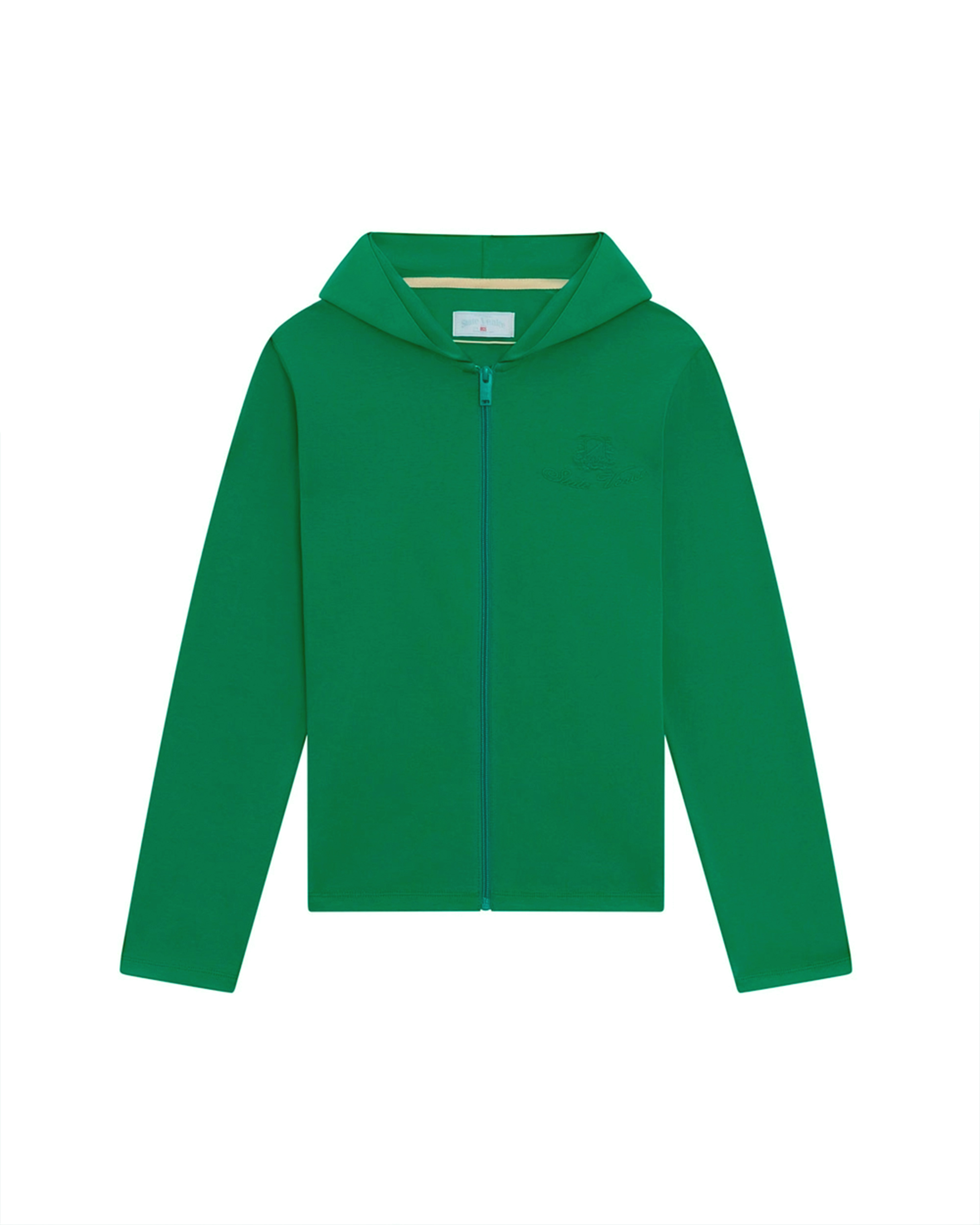 Приталенное худи на молнии из облегченного хлопка