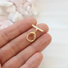 Замочек - тогл, 10,5*16,3 мм, позолота, З022