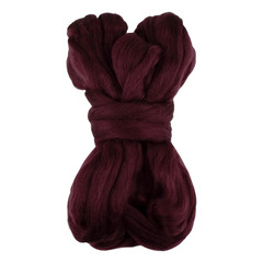 Шерсть для валяния "ТРО", полутонкая шерсть, 100г, ежевика