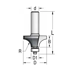Фреза радиусная 20.6x9.5x50x6 R4 WPW RW04003