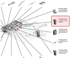 Левая петля автоподатчика с демпфером в сборе для моделей MP C307SP/C307SPF/C407SPF Ricoh D3DJ1841