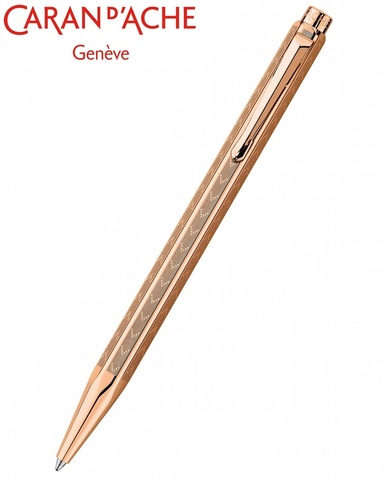 Ручка шариковая Caran d'Ache Ecridor Chevron Rose Gold (898.407)