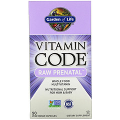 Garden of Life, Vitamin Code, RAW Prenatal, 90 вегетарианских капсул