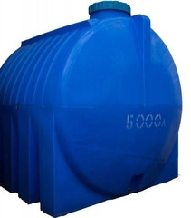 Ёмкость пластиковая пищевая АКПОЛ 5000 л. горизонтальная (170x182x202см;150кг;синий) - арт.555032