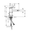Hansgrohe 73201670 Tecturis S Смеситель для биде 80, однорычажный, со сливным гарнитуром, мч