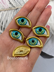 Пуговицы золотистые Скиапар. с эмалью 