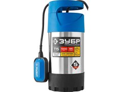 ЗУБР 1000 Вт, дренажный насос с большим напором, корпус из нержавеющей стали, Профессионал (НПЧ-Т5-1000-С)