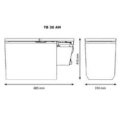 Компрессорный автохолодильник TB 30AM для MB Actros MP4 (31 л, 12/24, встраиваемый)