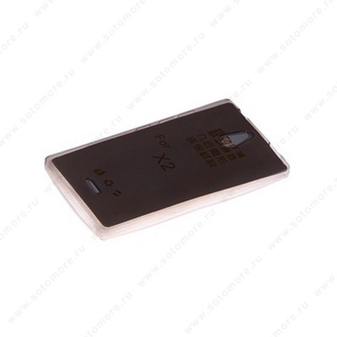 Накладка силиконовая для Nokia X2 черная (прозрачная)