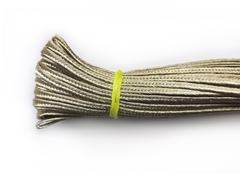 Сутаж полиэстер с люрексом 3мм золото зеленое