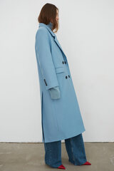 Пальто daddy женское, голубой
