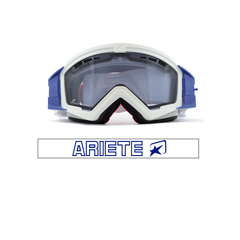 Очки кроссовые ARIETE MUDMAX GOGGLES, белый, двойная голубая вентилируемая линза без пинов 14940-BDA