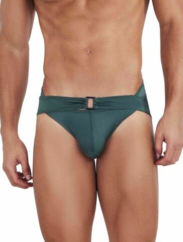 Зеленые мужские трусы-брифы с поясом Flashing Brief - Clever Masculine Underwear 145410