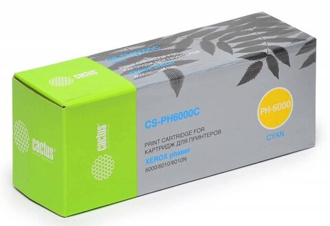 Картридж лазерный Cactus CS-PH6000C 106R01631 голубой (1000стр.) для Xerox Phaser 6000/6010