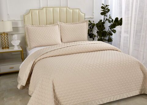 Покрывало 230х250 и 2 наволочки 50х70 Sofi De MarkO Роксалана Крем