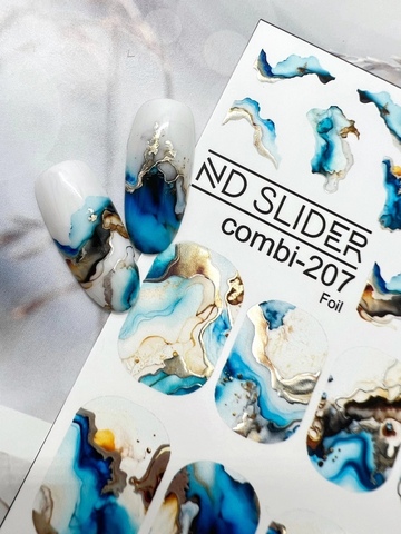 Слайдер-дизайн Nail Design  combi-207 (золото)