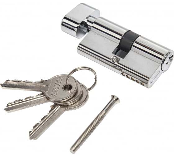 Цилиндр ключ-завертка Пуэрто INCS 60-H AL CP, цвет хром блестящий (гарантия - 12 месяцев)