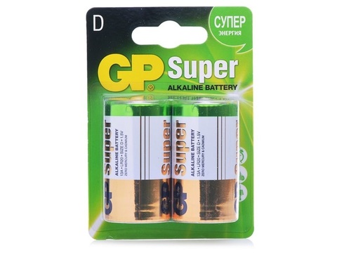 Батарейка алкалиновая GP Super 1.5V, LR20 (Size 
