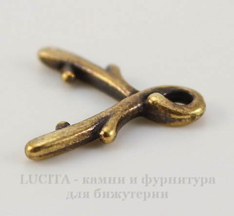 Держатель для кулона TierraCast "Briolette" большой 14х12 мм (цвет-античная латунь)